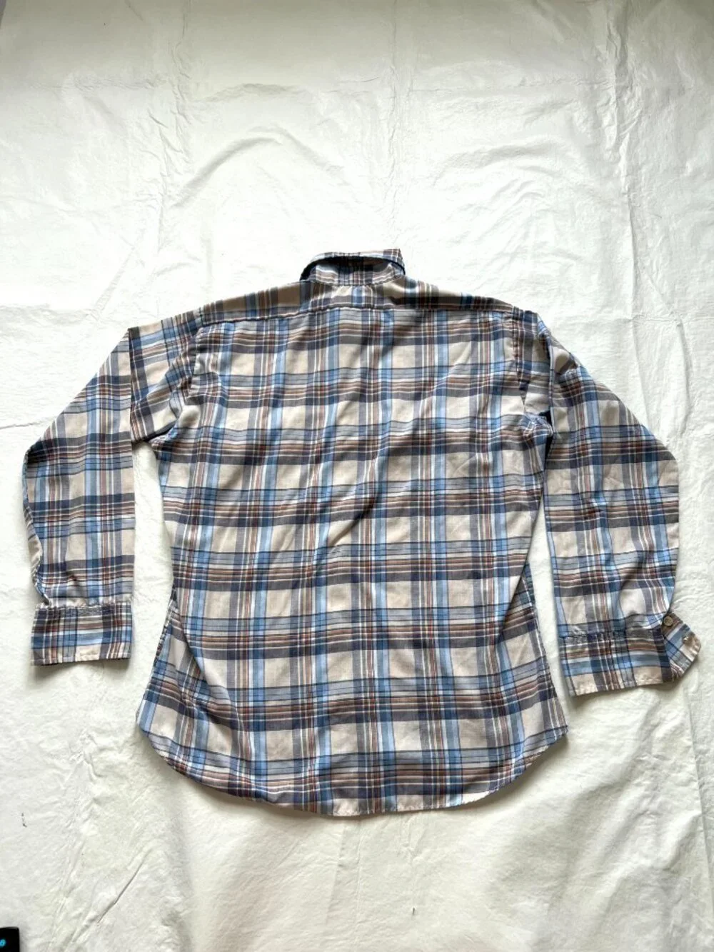 Vintage Levis button up shirt long sleeve XL brown blue plaid 90s Levi's